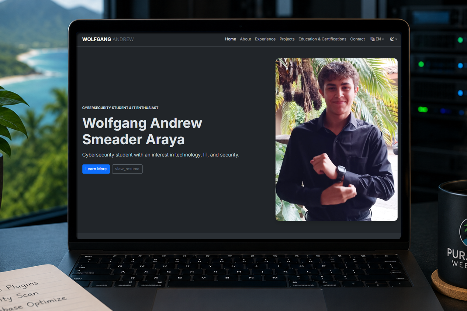 Wolfgang Andrew website portfolio screenshot